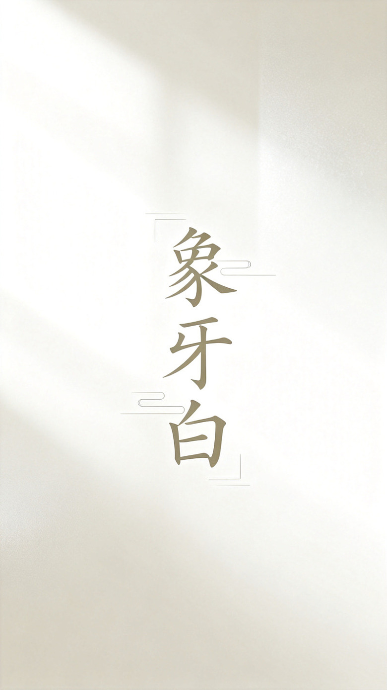 简约风象牙白文字设计素材