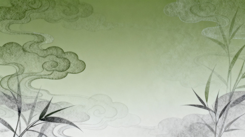 水墨风竹影云纹背景设计素材