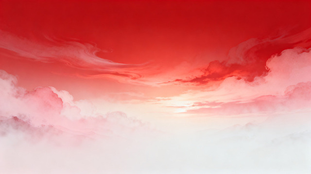 梦幻风红色天空云彩背景设计素材