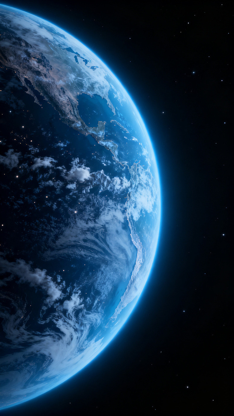 太空视角地球星球高清壁纸素材