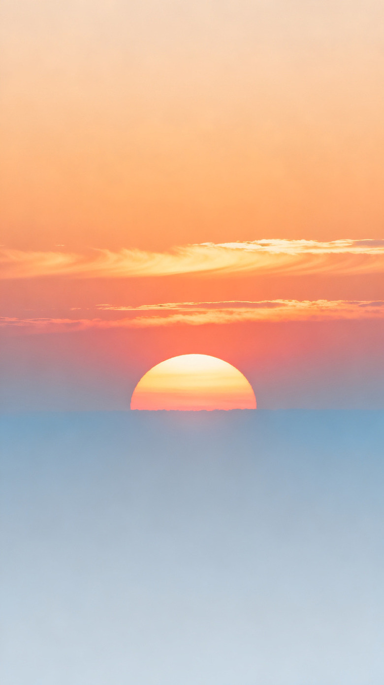 极简风日落海景素材