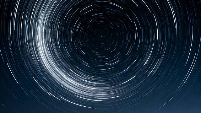 星空轨迹夜空旋转素材