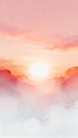 梦幻风日出云海唯美背景素材