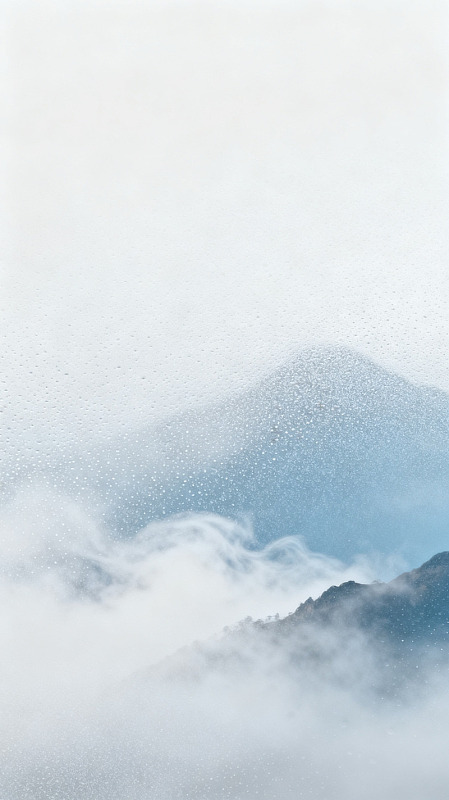 极简风雪山云雾素材