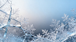冰裂纹雪景冬季自然素材