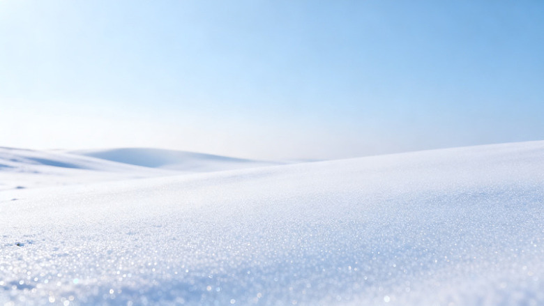 极简风雪原风光素材