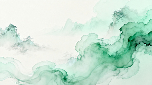 水墨风山水云雾意境设计素材