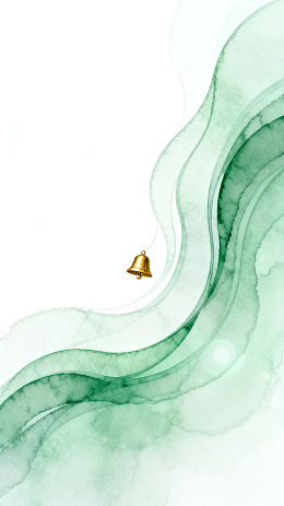 水墨风铃铛水彩抽象背景设计素材