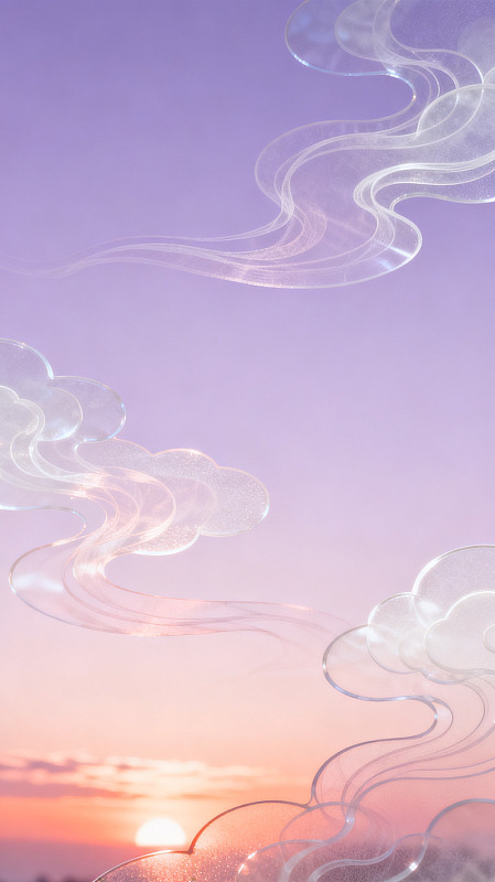 梦幻风日出云纹渐变背景设计素材