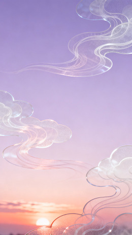 梦幻风日出云纹渐变背景设计素材