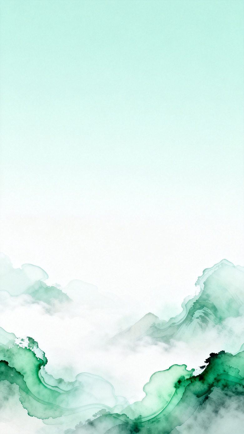 水墨风山水云雾背景设计素材
