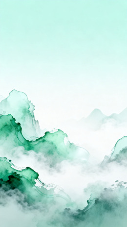 水墨风山水云雾意境设计素材