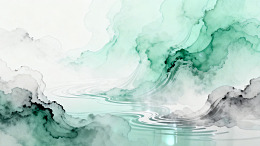 水墨风山水云雾抽象背景设计素材