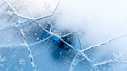 冰裂纹冬季雪景高清背景素材