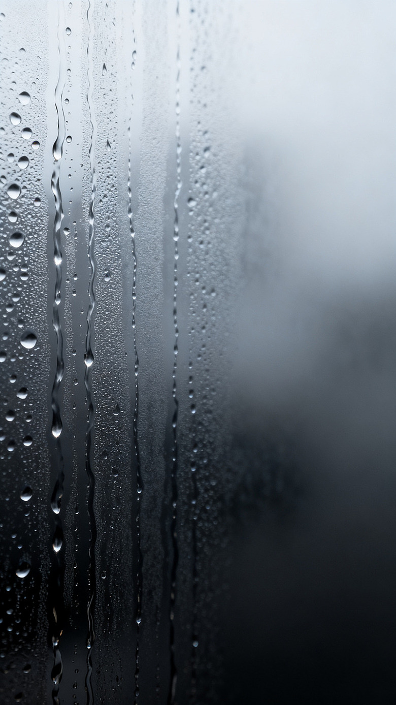 极简风雨滴玻璃窗素材