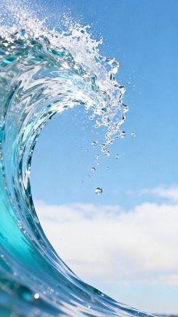 高清海浪水花自然素材