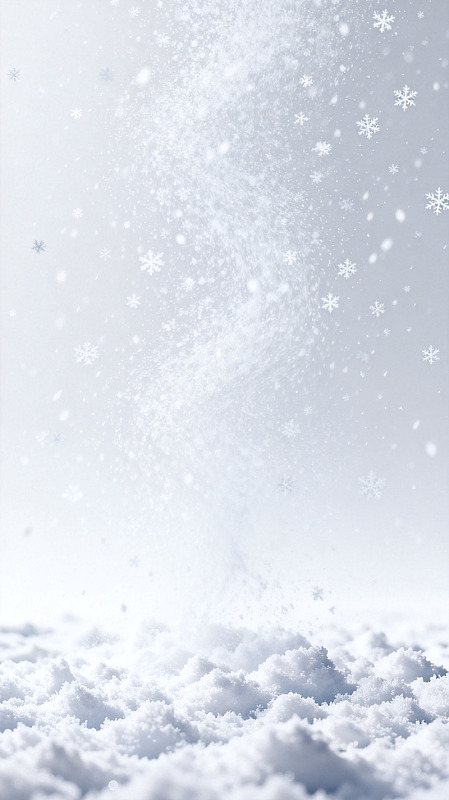 极简风冬日飘雪雪景背景素材
