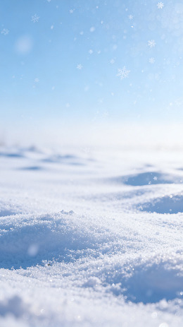 清新风冬日雪景自然素材