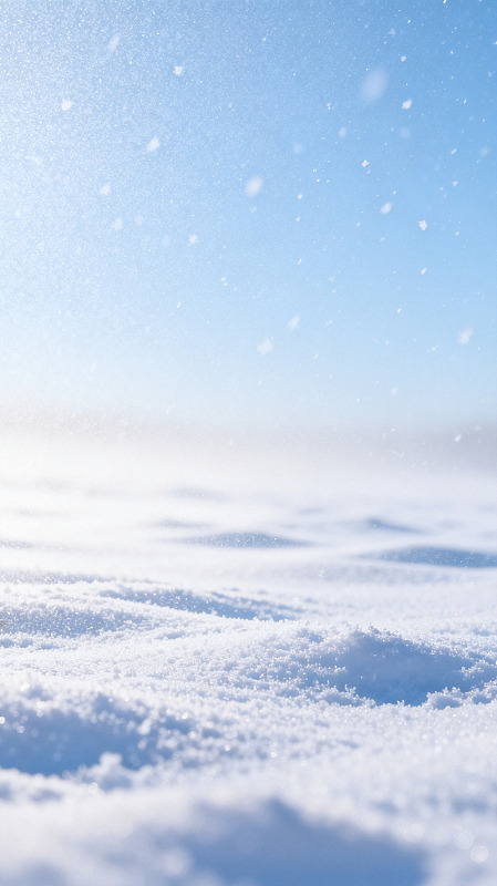 极简风冬日雪景背景素材