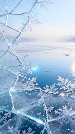冰晶风冬日雪景自然素材