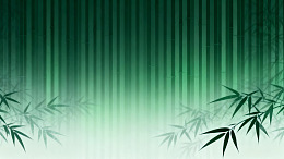 渐变风竹林意境插画设计素材