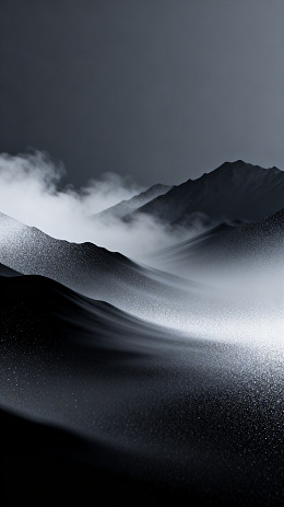 极简风山峦雾景抽象设计素材
