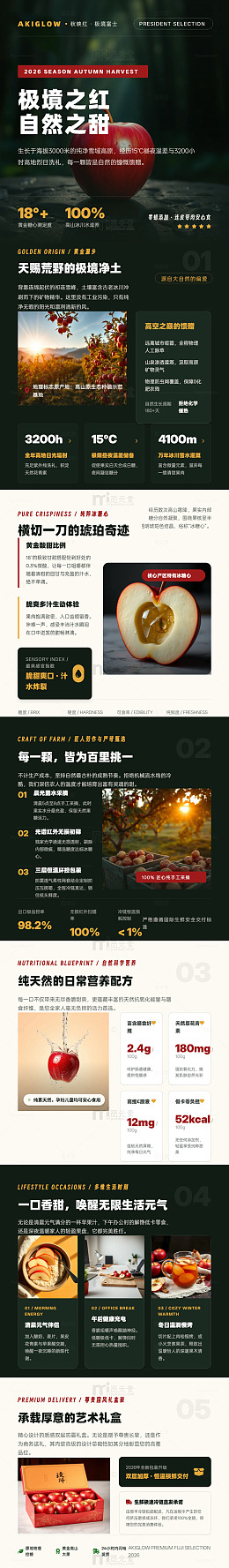 高端风苹果产品宣传海报长图详情页