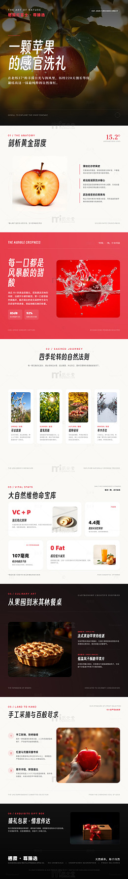 极简风苹果感官体验宣传长图详情页