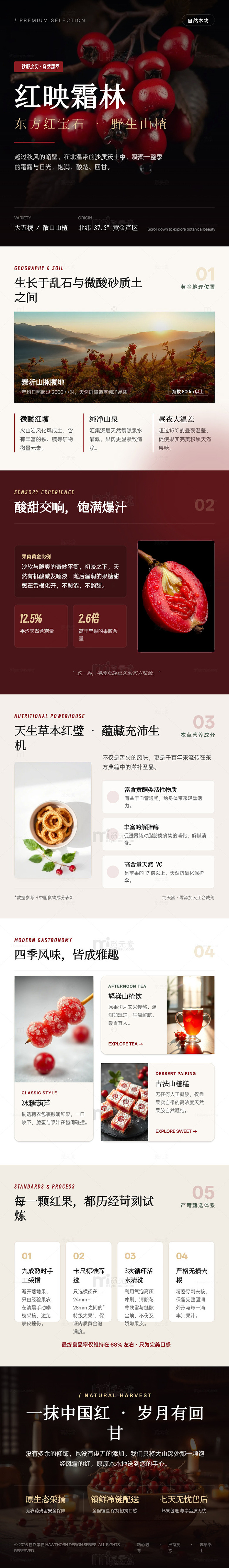 高端风山楂果品宣传海报长图详情页