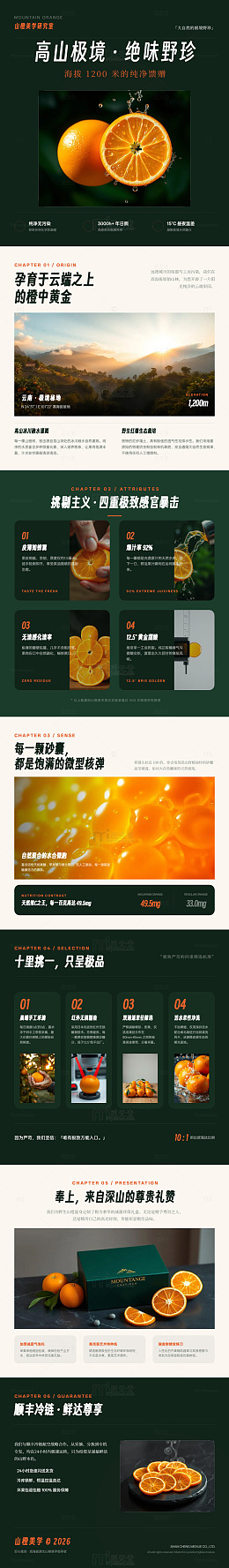 橙子礼盒长图详情页