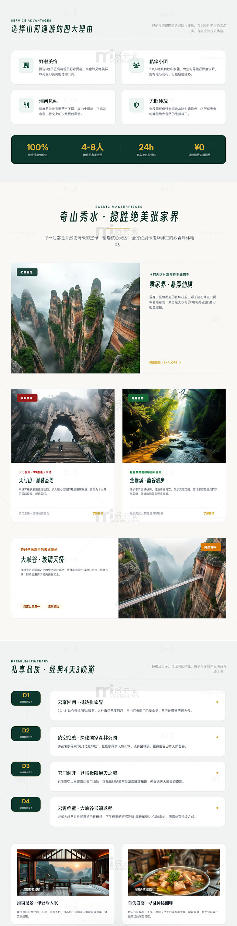 山水画风旅游海报长图