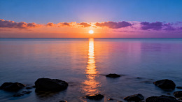 风日落海景自然风光设计素材