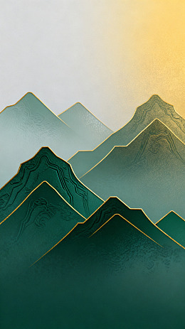 国风山水意境插画设计素材