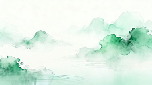 水墨风山水云雾意境背景设计素材