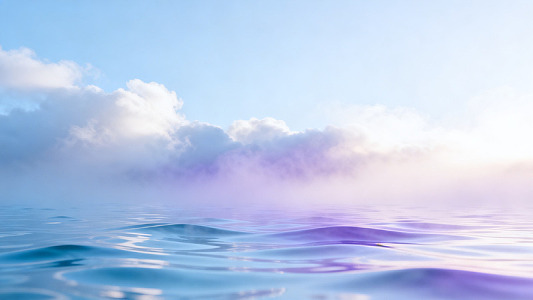 梦幻风海面云雾渐变背景素材
