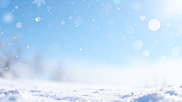 梦幻风冬日雪景自然背景素材