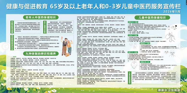清新绿意健康促进服务宣传海报设计素材