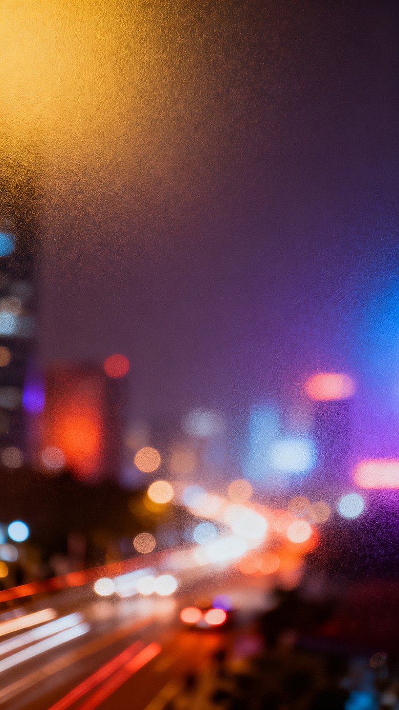 夜景模糊城市灯光光轨设计素材