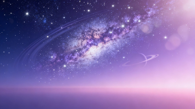 梦幻风银河星空宇宙背景设计素材