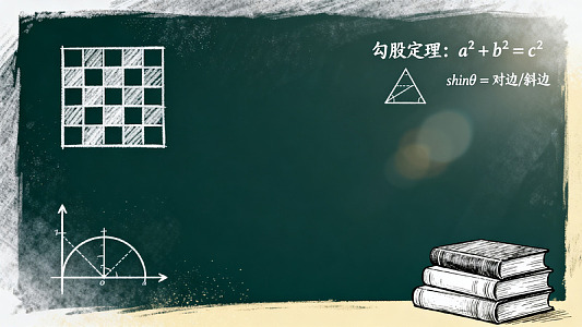 手绘风数学公式黑板设计素材