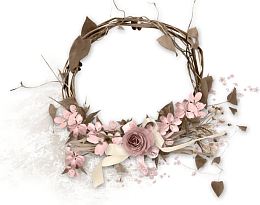 手绘鲜花相框边框元素