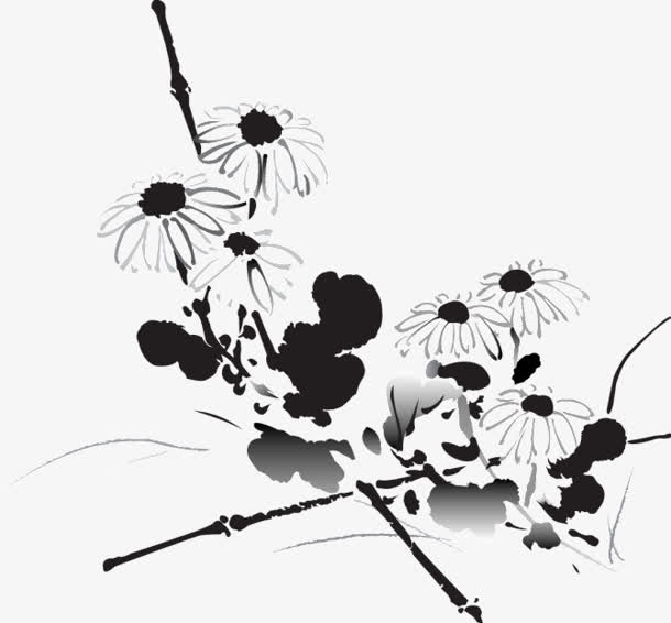 水墨菊花