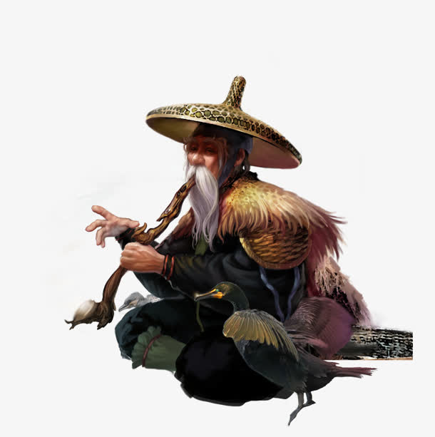 抽烟 烟斗 老头 png素材免抠素材免费下载_觅元素51yuansu.com