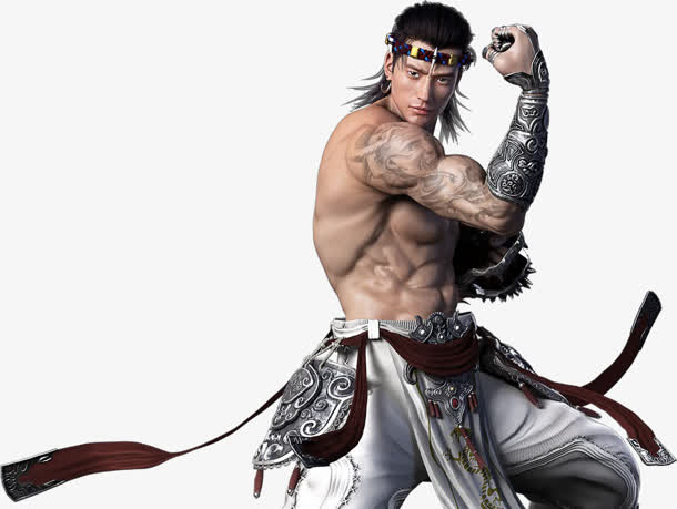 修罗男子肌肉坚实png素材