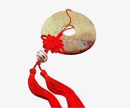 玉坠 玉吊牌 红色中国结png素材