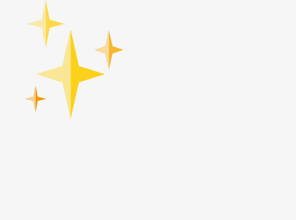 橙色立体四角星星