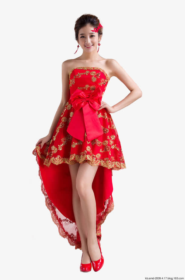 精美免抠png 红衣美女素材免费下载_觅元素