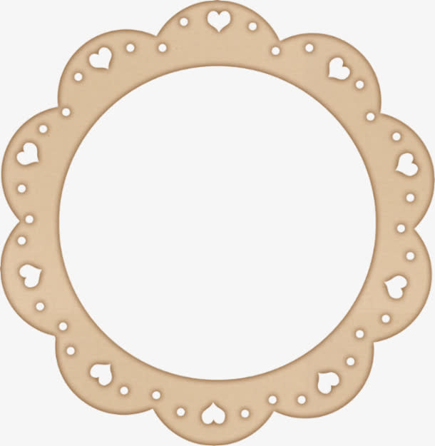 爱心镂空圆形边框