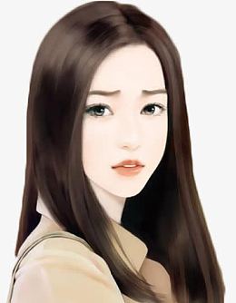 手绘忧伤的美女