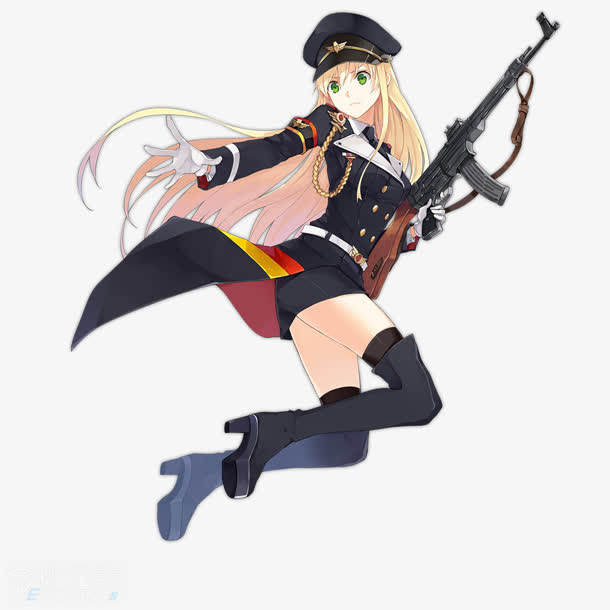 手绘女警